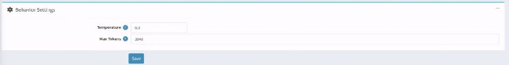 ai analytics insights behavior setting page